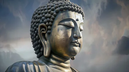 Buddha Portrait Sitting in Peaceful Meditation