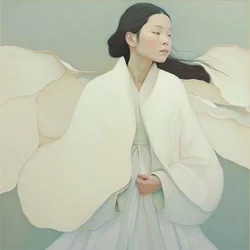 Japanese Woman Wearing Traditional Kimono