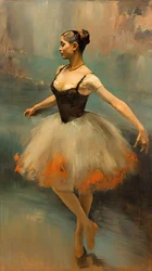 Oil Painting Ballet Dancer