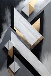 Vertical Canvas Oil Abstract Painting