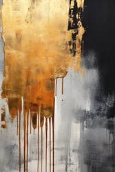 Black Gold and Silver A Golden Light Rustic Mat Painting