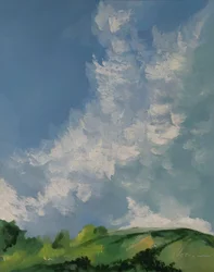 Green Hills Among Clouds