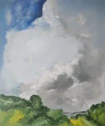 Landscape with Swirling Clouds