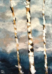 Birches in the Clouds