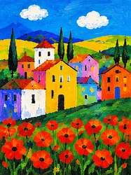 Poppy Blossoms in Colorland