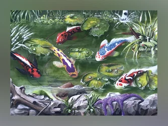 Harmony in the Koi Pond