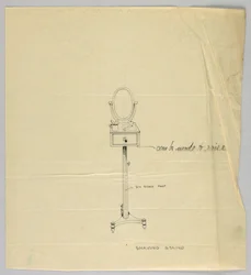 Design for Shaving Stand with Oval Mirror