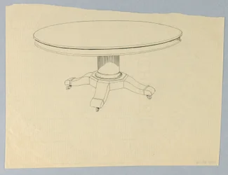 Design for a Round Table on Molded Base