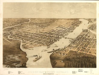 Green Bay and Fort Howard, Brown Co., Wisconsin 1867