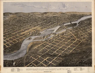 Minneapolis and Saint Anthony, Minnesota 1867
