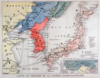 Map of the Theatre of the Russo-Japanese War, 1904