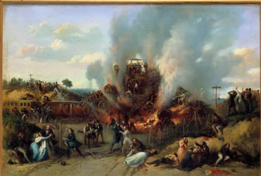 Railway disaster in Bellevue on the railway to Versailles, 8/05/1842 (active 1834-1855), 1842, Sceaux, Musée de l