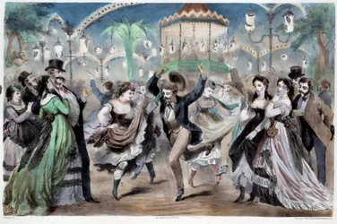 Scene at the Mabille dance ball. Lithograph by A. Provost (active around 1834-1855), Paris, Musée Carnavalet