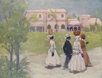 Black Going to Work, Barbados, 1916