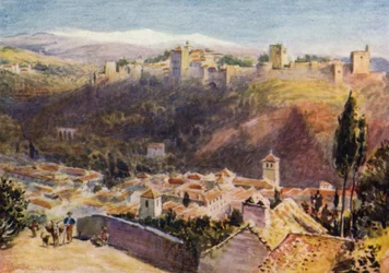 Granada, General View of the Alhambra