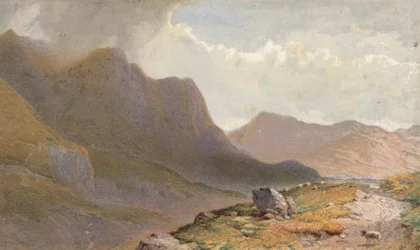Scene between Capel Currg and Llyn Ogwen, at the Head of Nant Frangon, North Wales