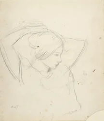 Girl Arranging Her Hair