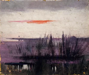 The Sky Simulated by White Flamingoes Study for Book in the Animal Kingdom