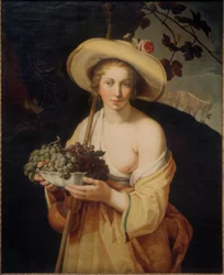 Shepherdess with Grapes