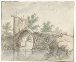 Stone Bridge with a Wooden Gate