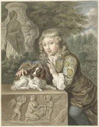 Boy with puppy