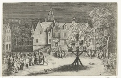 Bonfire at the Visit of Princess Maria Henrietta with Prince William III to Breda, 1653