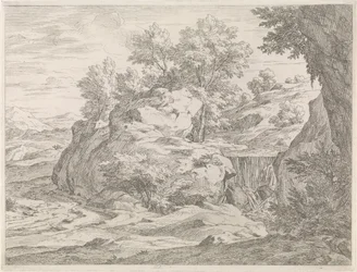 Landscape with Waterfall