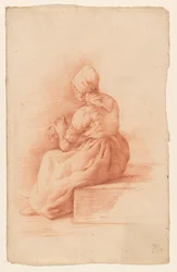 Seated Woman with Cap, Seen from the Back