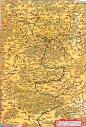 Franciae Orientalis (Vulgo/Franckenlant) Descriptio, Auctore Sebast. A. Rotenhan. Geography Map of the Territory of Franconia in Germany with the City of Frankfurt (also the City of Karlstadt) Taken from 