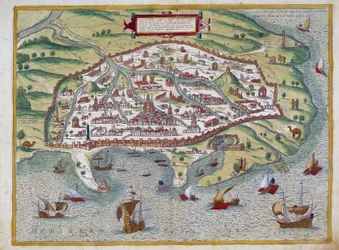 Map of Alexandria by Abraham Ortelius, Antwerp