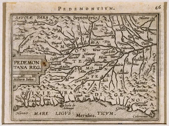 Piedmont and Western Liguria Regions from Theatrum Orbis Terrarum