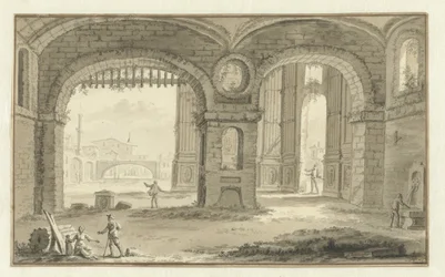 Imaginary Italian Cityscape with Classical Buildings