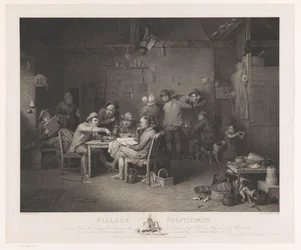 Interior with Men Discussing Around a Table