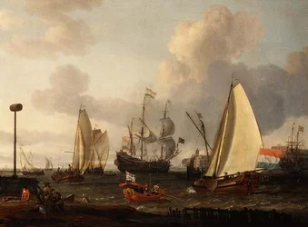 Dutch Men-of-War off the Coast