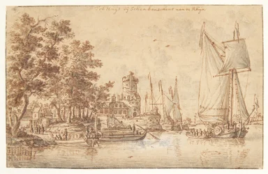 Rhinelandscape with Castle and Ships