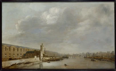 The Grande Galerie of the Louvre with the Porte Neuve and the Tour du Bois, circa 1640