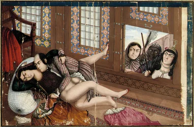 Embracing lovers, second half of the 19th century