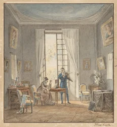 Salon Interior with Gabriel d