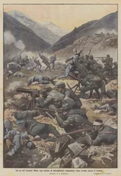East of the Maso stream, a captured machine gun section is turned against the enemy