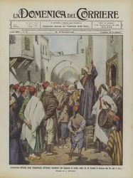 Official Annexation of Tripolitania to Italy, Town Criers Reading in Arabic in the Streets