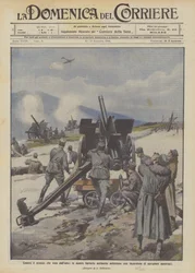 Against the Enemy from Above, Our Anti-Aircraft Batteries Stop an Austrian Airplane Raid