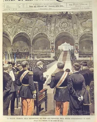 Solemn ceremony for presentation of awards at Universal Exposition of 1900 in Paris, France