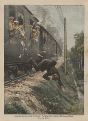Dramatic escape from a train between Warsaw and St. Petersburg by the Moscow bank robber
