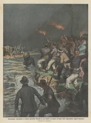 Exciting Rescue of Some Carters Trapped on an Islet in the Middle of the Serio River