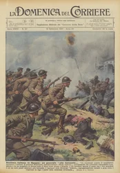 Italian heroism in Spain, a general with a bayonet