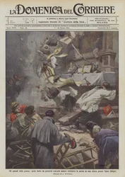 Episodes of the war, priest wounded by German bullets while celebrating mass in a
