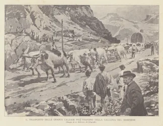 The Transport of Large Boilers for the Sempione Tunnel