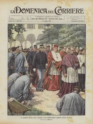 Cardinal Vicar Mons. Respighi Solemnly Visits the Military Hospital in Rome