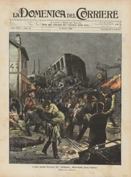 The serious railway disaster of the Milan-Rome express near Piacenza
