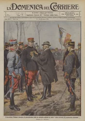 President Poincare Awards Generalissimo Joffre the Military Medal for Valor
